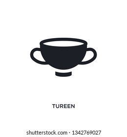 tureen isolated icon. simple element illustration from kitchen concept icons. tureen editable logo sign symbol design on white background. can be use for web and mobile