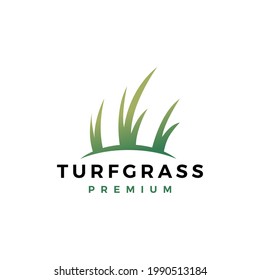 turf grass logo vector icon illustration