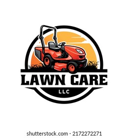 Turf Lawn Mower Illustration Logo Vector Stock Vector (Royalty Free ...