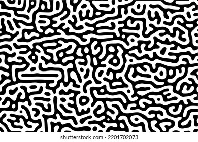 Turing ornament halftone puzzle pattern vector background. grunge generative algorithm