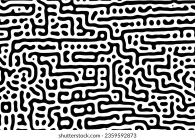 Turing ornament halftone puzzle pattern vector background. bio reaction diffusion