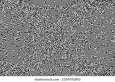 Turing ornament halftone puzzle pattern vector background. labyrinth tattoo