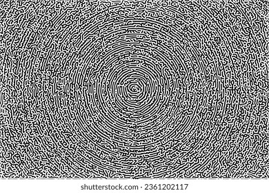 Turing ornament halftone puzzle pattern vector background. diffuse labyrinth