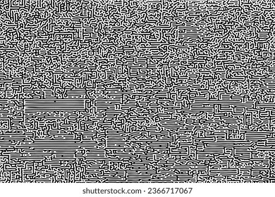 Fondo vectorial de patrón de rompecabezas de medio tono de ornamento giratorio. grunge retro