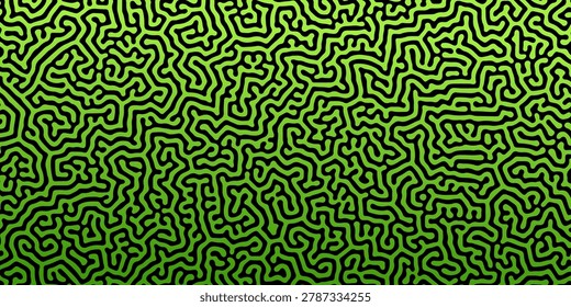 Turing reaction diffusion monochrome seamless pattern with chaotic motion . Natural seamless line pattern. Reaction-diffusion or truing pattern formation. abstract truing organic