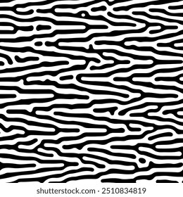 Turing reaction diffusion seamless pattern with abstract of chemical morphogenesis curvy line