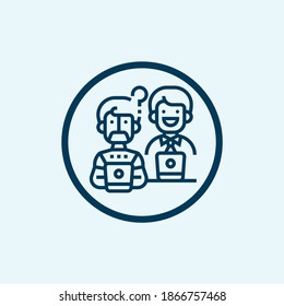 Turing test icon isolated on white background from artificial intelligence collection. Turing test icon trendy and modern Turing test symbol for logo, web, app,