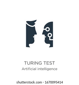 Turing test icon vector. Trendy flat turing test icon from artificial intelligence collection isolated on white background. Vector illustration can be used for web and mobile graphic design, logo, 