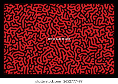 Turing-Inspirado Fluido Padrão em Vermelho Monocromático . Pode ser usado para arte de álbuns, promoções de música Techno, ou obras temáticas de ciência