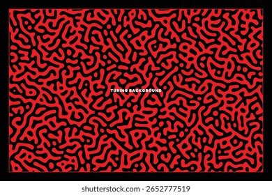 Turing-Inspirado Fluido Padrão em Vermelho Monocromático . Pode ser usado para arte de álbuns, promoções de música Techno, ou obras temáticas de ciência