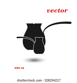  turk for brewing coffee, coffee maker, vector illustration
