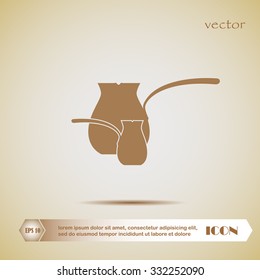 turk for brewing coffee, coffee maker, vector illustration