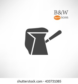 Turk for brewing coffee, coffee maker, vector illustration