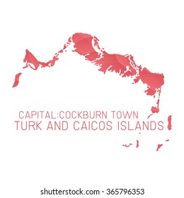 Turk and Caicos islands map geometric texture background