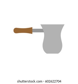 Turk coffee isolated. Utensils for cooking drink