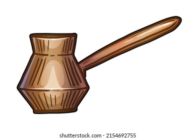 turk for coffee vector illustration isolated on white background