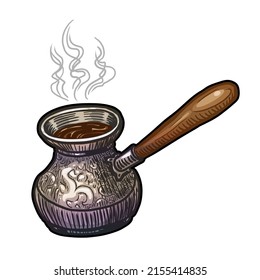 Turk Coffee Vector Illustration Isolated On Stock Vector (Royalty Free ...