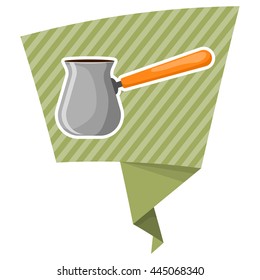 Turk colorful icon. Vector illustration in cartoon style