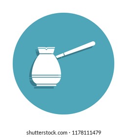 Turk icon in badge style. One of kitchen tools collection icon can be used for UI, UX