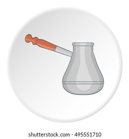 Turk icon in cartoon style isolated on white circle background. Utensils symbol vector illustration
