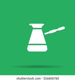 The turk icon. Coffee symbol. Flat design style eps 10