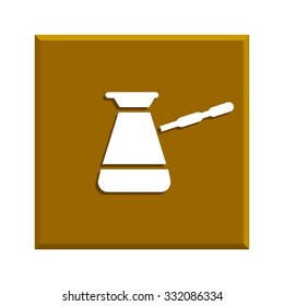 The turk icon. Coffee symbol. Flat design style eps 10