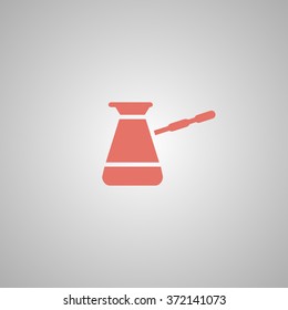 The turk icon. Coffee symbol. Flat design style eps 10