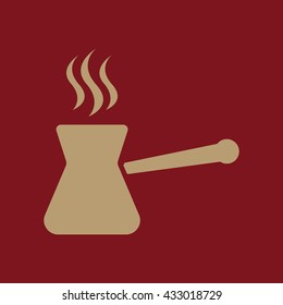 The turk icon. Coffee symbol. Flat Vector illustration