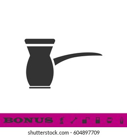 Turk icon flat. Black pictogram on white background. Vector illustration symbol and bonus button