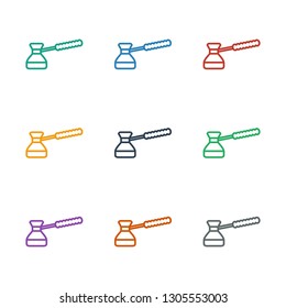 turk icon white background. Editable outline turk icon from restaurant. Trendy turk icon for web and mobile.