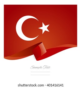 Turkey abstract color flag symbol vector