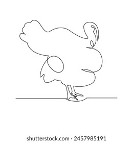 turkey abstract turkey simple one line art vector design