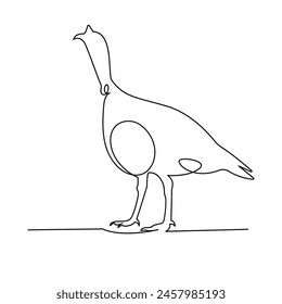 turkey abstract turkey simple one line art vector design
