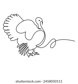 turquía abstracto turquía simple una línea de arte diseño de Vector
