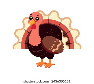 turkey animal icon image, thanksgiving vector illustration