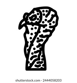 turkey animal line icon vector. turkey animal sign. isolated contour symbol black illustration