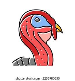 turkey animal zoo color icon vector. turkey animal zoo sign. isolated symbol illustration