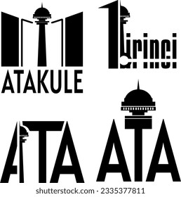Turkey Ankara city skyline study Ata Tower Alternative logo designs