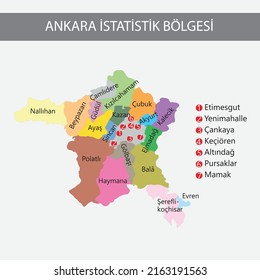 Statistische Landkarte Türkei Ankara