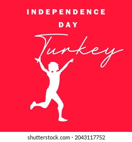 Das türkische Jubiläum Typografie Vektordesign, dieses Design veranschaulicht die Freude der Menschen, den Jahrestag der Republik Turki zu begrüßen.