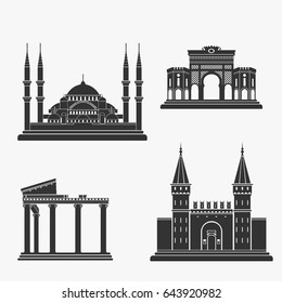 Turkey Architecture Vector Silhouette