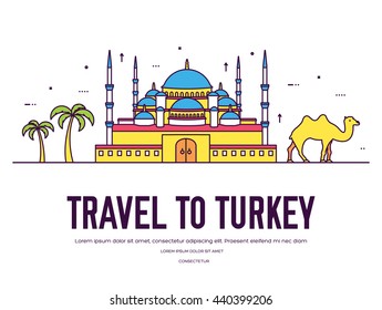 Turkey  art icon. Turkey  classic background. Turkey  illustration concept. 