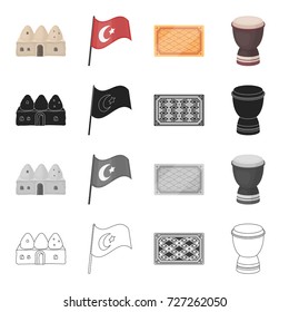 Turkey, attributes, tourism and other web icon in cartoon style.Furniture, leisure, travel, icons in set collection.