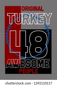 turkey awesome people,t-shirt design
