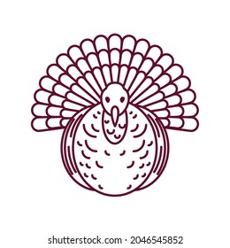 turkey bird animal icon isolated