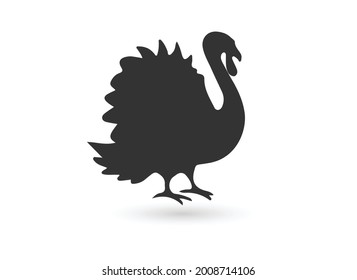 Turkey bird black silhouette animal
