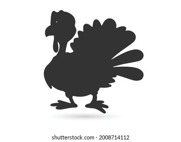 Turkey bird black silhouette animal