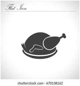 Turkey Bird. Flat icon.