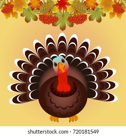 Turkey bird for Happy Thanksgiving celebration
