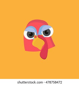 A Turkey Bird Head Vector. There is lots of room for text to add your own details. Thanksgiving Turkey,